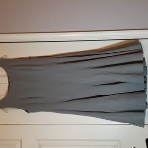 Gray Dress with Flowing Bottom